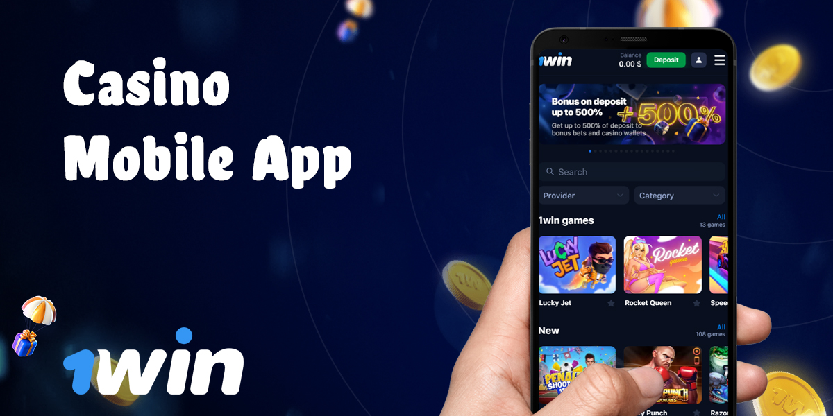 How to start playing online casino with 1Win mobile application