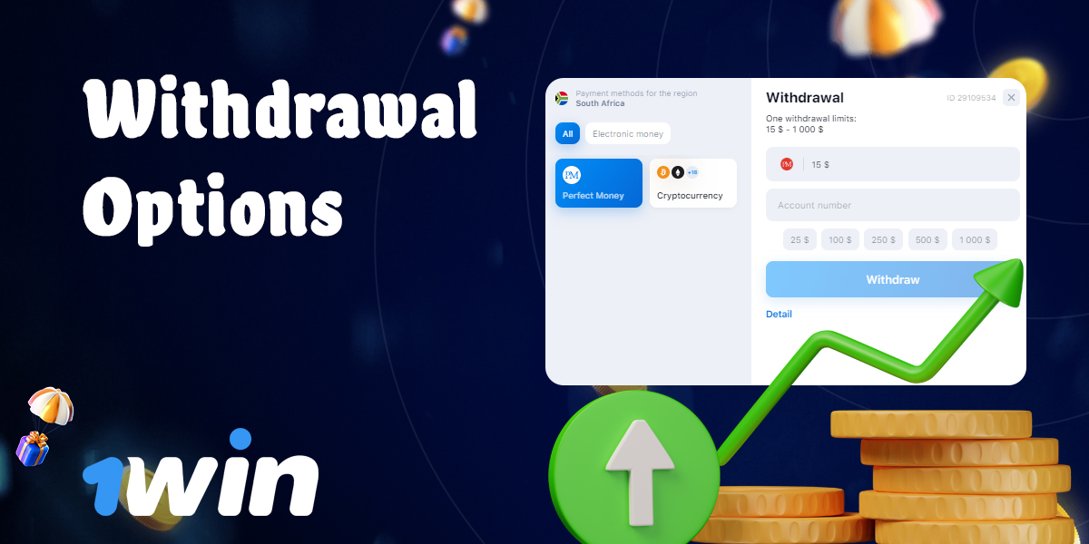 Which withdrawal methods are available for 1Win users
