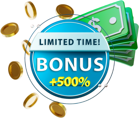 logo for the exclusive bonus 500%