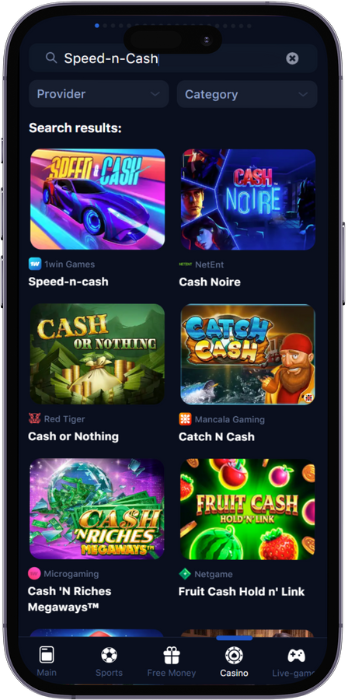 Search for the game Speed-n-Cash