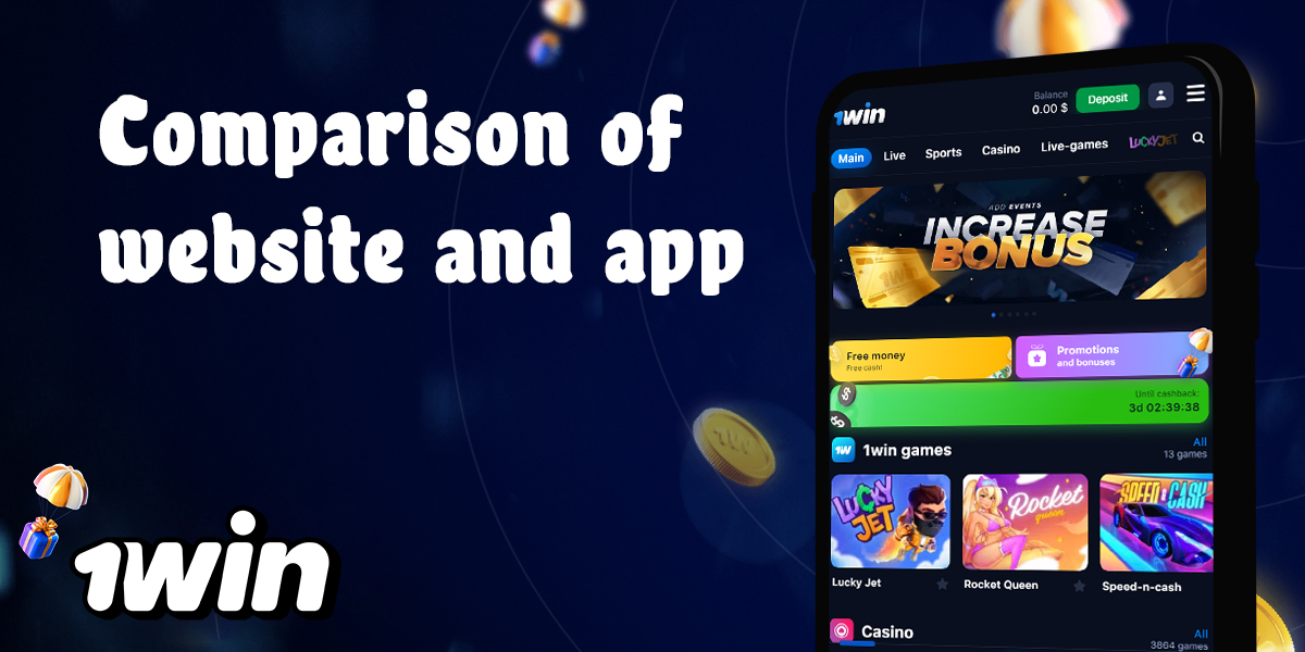 What are the differences between 1Win mobile app and mobile site?
